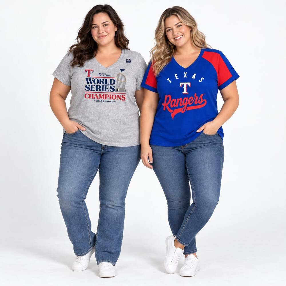 Texas Rangers Women’s Shirt Bundle World Series Champions Sizes L & 2XL